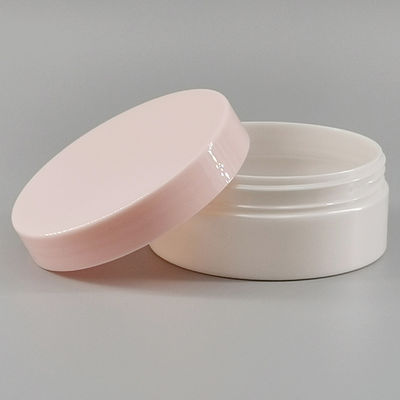150ml White PET Hair Gel Cosmetic Jar 89mm Pink Screw Cap
