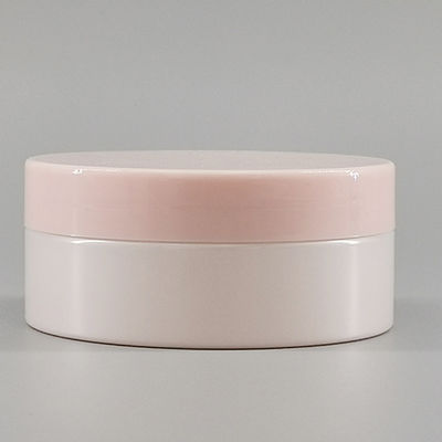 150ml White PET Hair Gel Cosmetic Jar 89mm Pink Screw Cap
