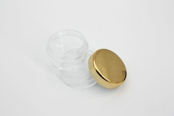 38mm 10ml 5g Clear Cosmetic Jars With Golden Screw Cap