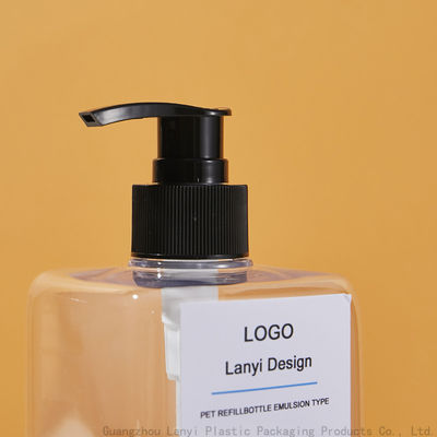 Square Hotel Clear 500ml Hair Condition Lotion Bottle