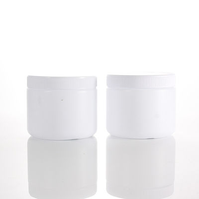 500ml Cylindrical HDPE Face Cream Jars For Tooth Protein Powder