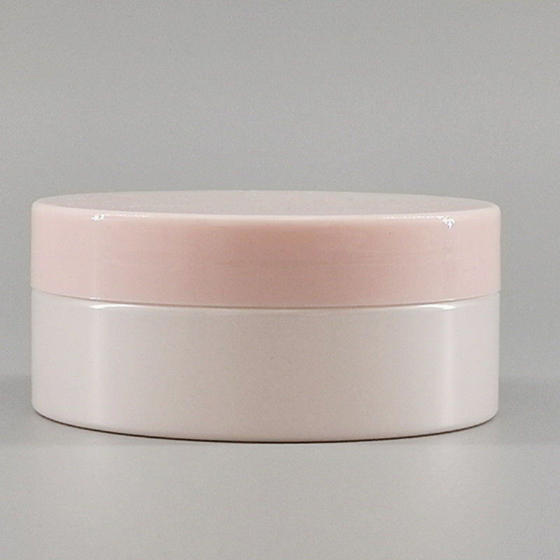 150ml White PET Hair Gel Cosmetic Jar 89mm Pink Screw Cap