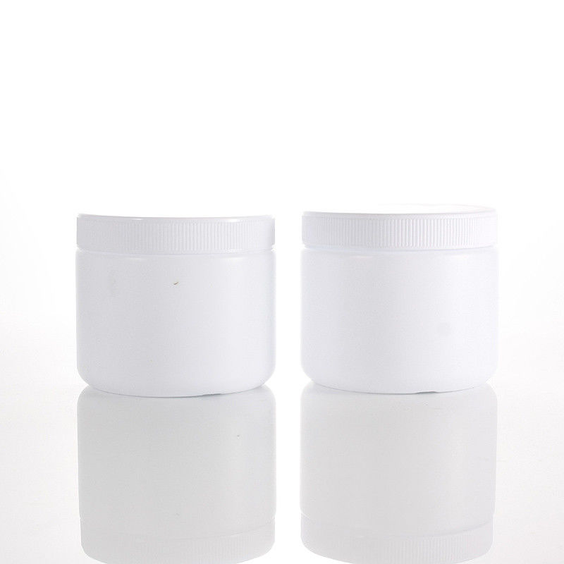 500ml Cylindrical HDPE Face Cream Jars For Tooth Protein Powder